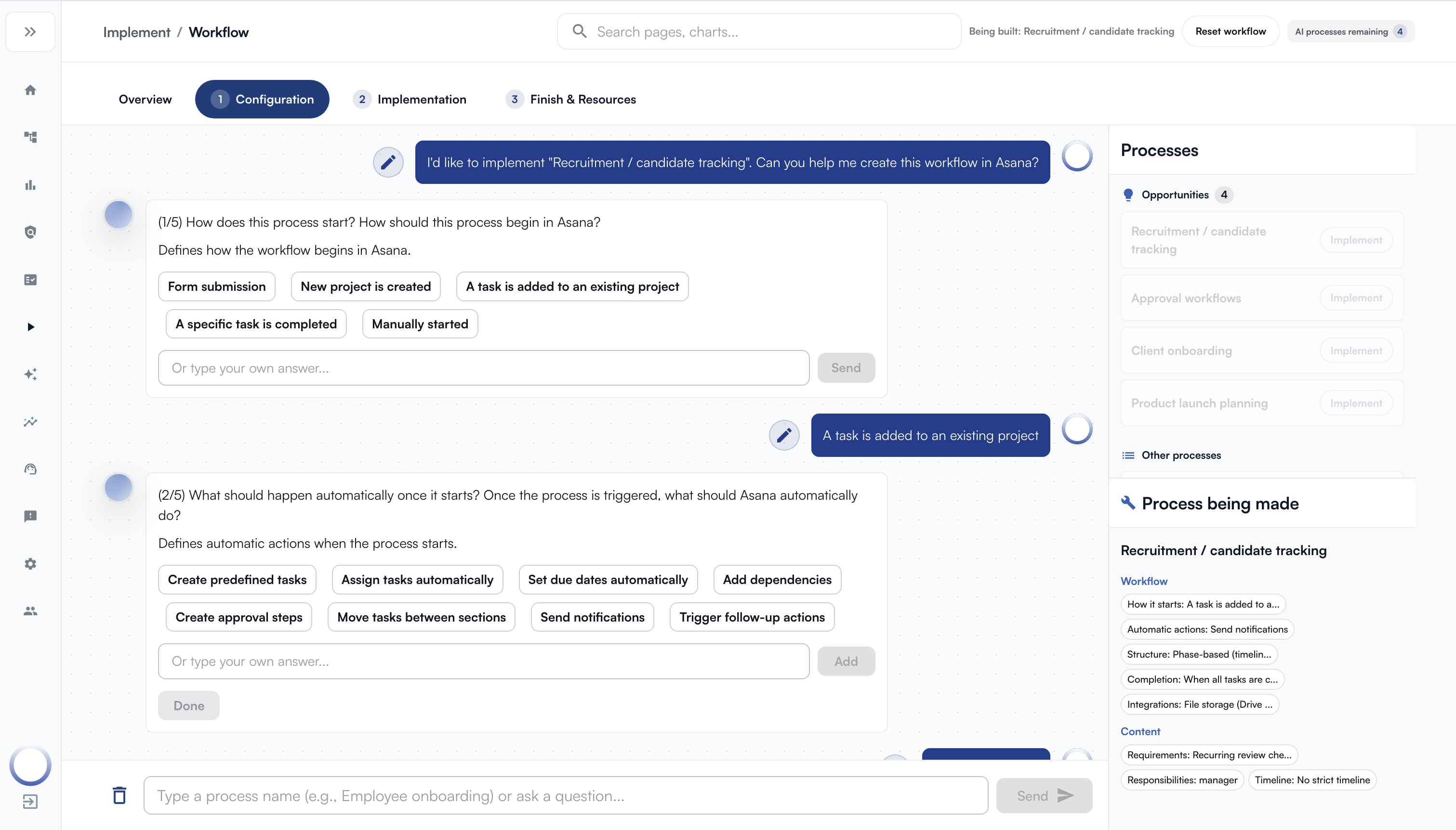 Oneview workflow builder — view 1 of 3